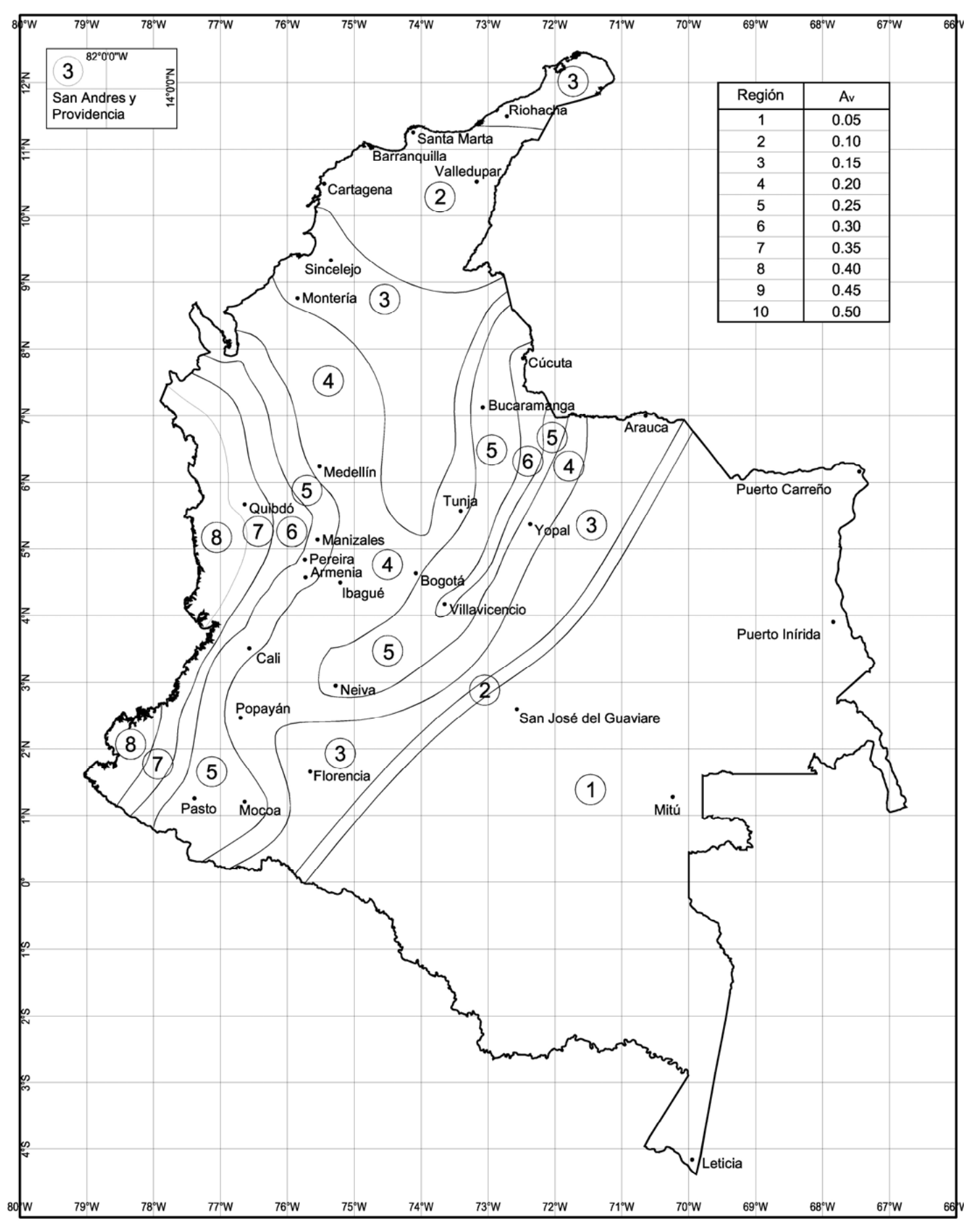 Figura A.2.3-3 — Mapa de valores de Av